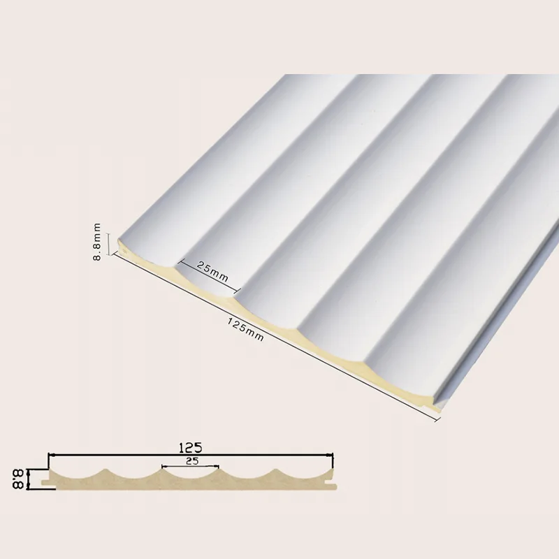 125 Цврст вдлабнат ѕиден панел со 5 решетки
